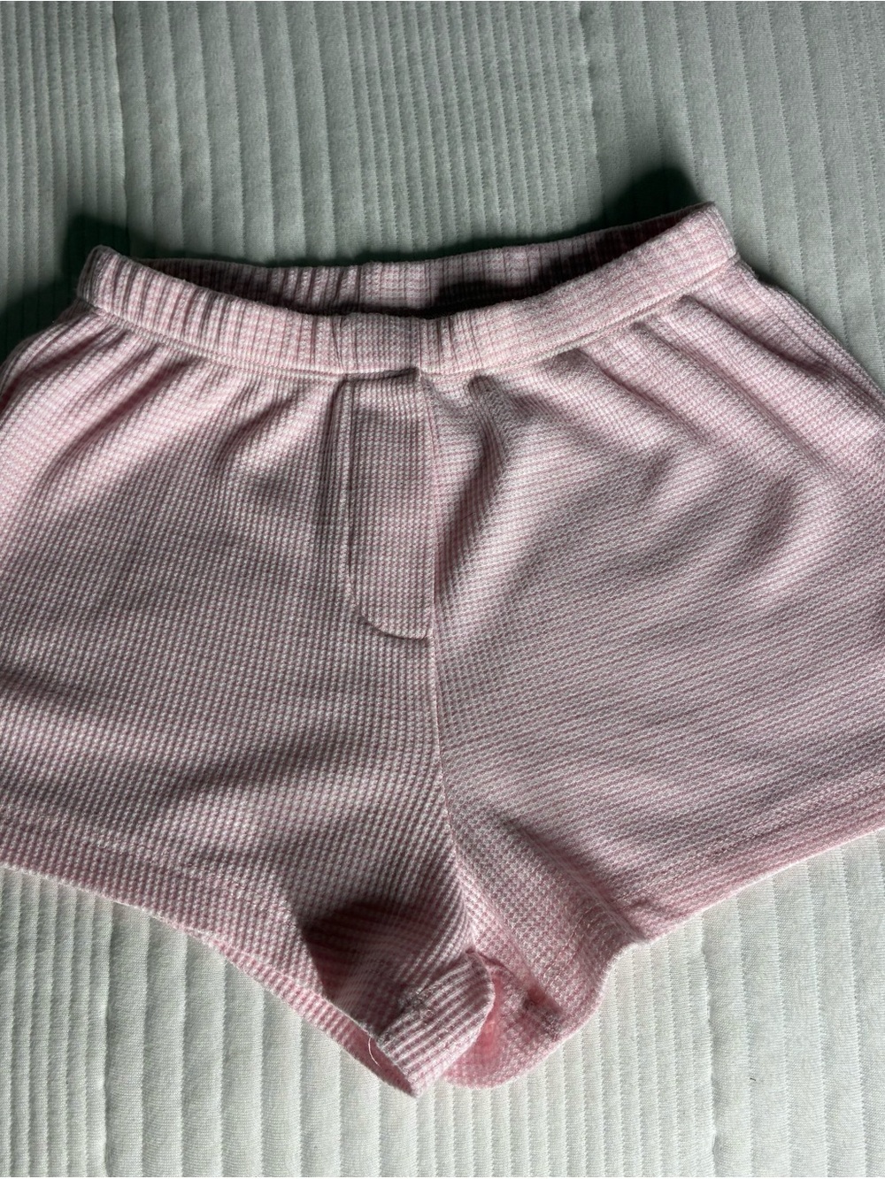 Pink Rose Light Pink Waffle Knit Athletic Shorts